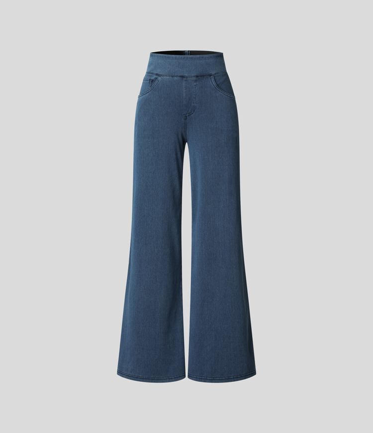 Lynn Comfortabele broek met stretch en hoge taille