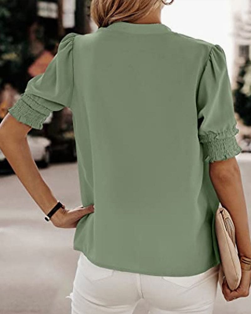 Elegante V-hals damesblouse – Anna