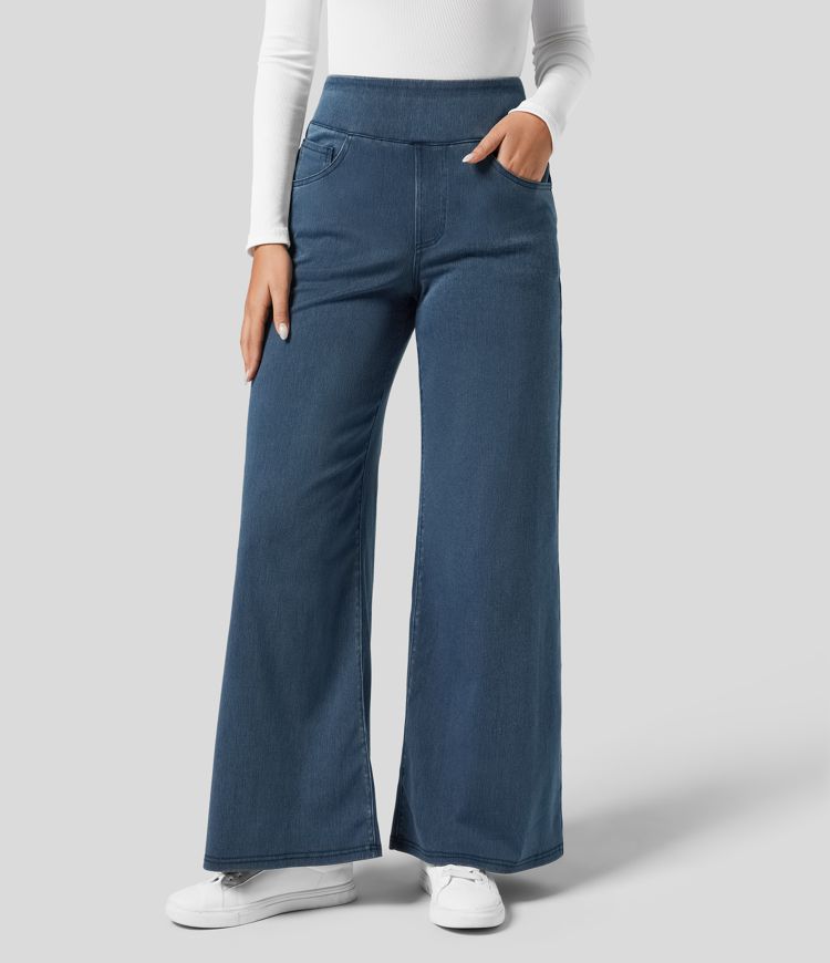 Lynn Comfortabele broek met stretch en hoge taille