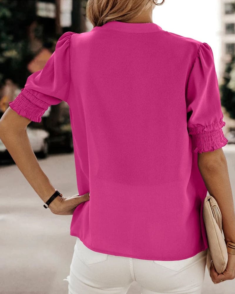 Elegante V-hals damesblouse – Anna