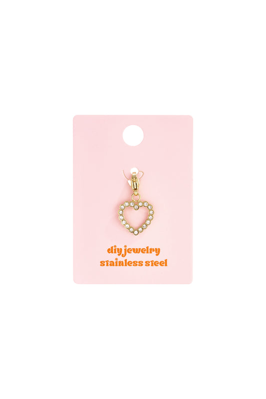 Sieraden bedel ingelegd leeg hart DIY