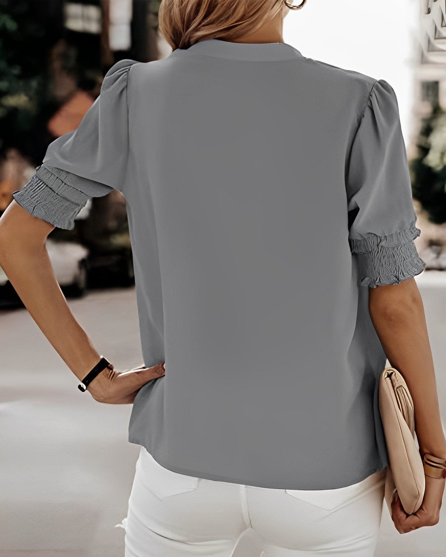 Elegante V-hals damesblouse – Anna