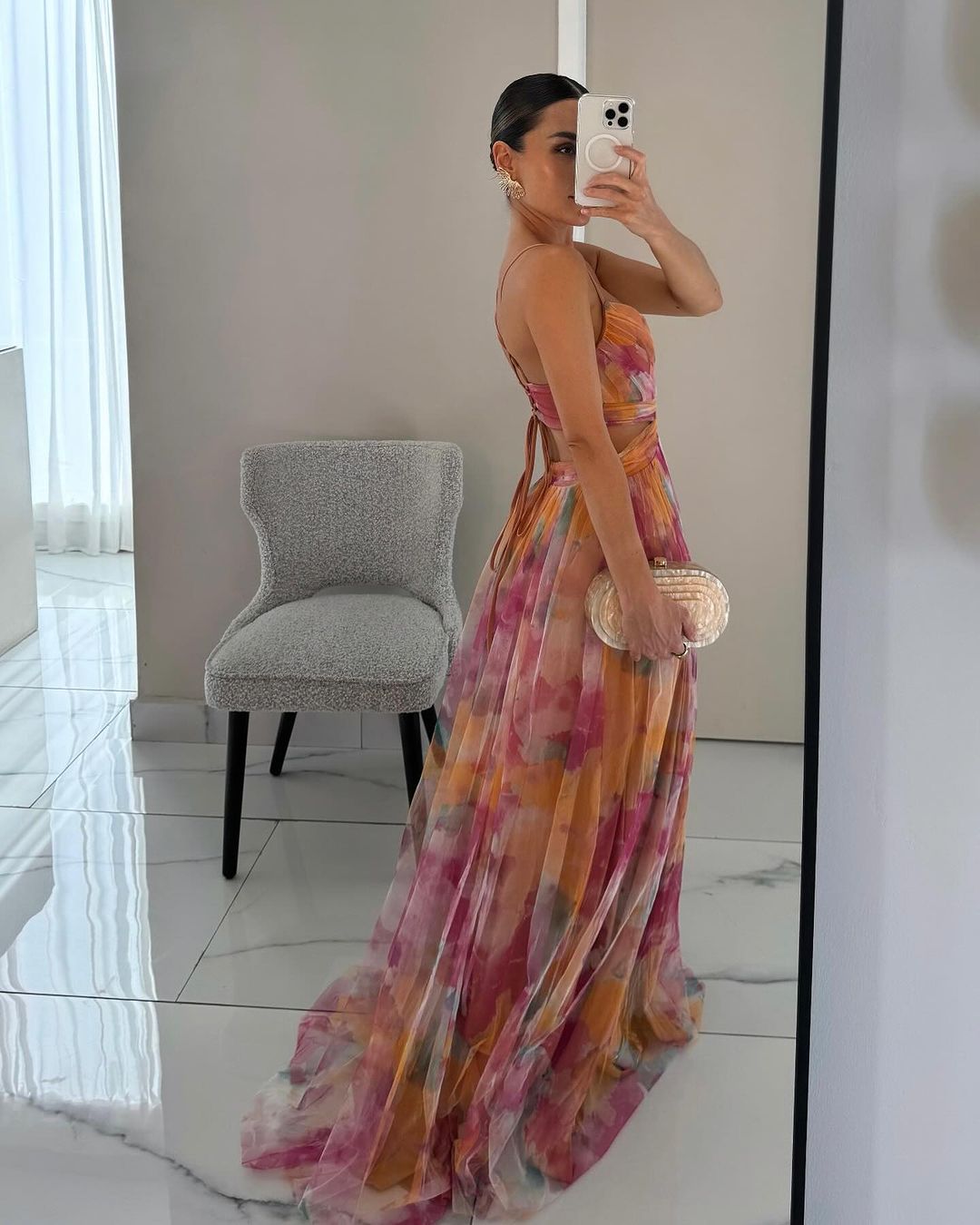 Zana Lange dames zomerjurk met bloemenprint