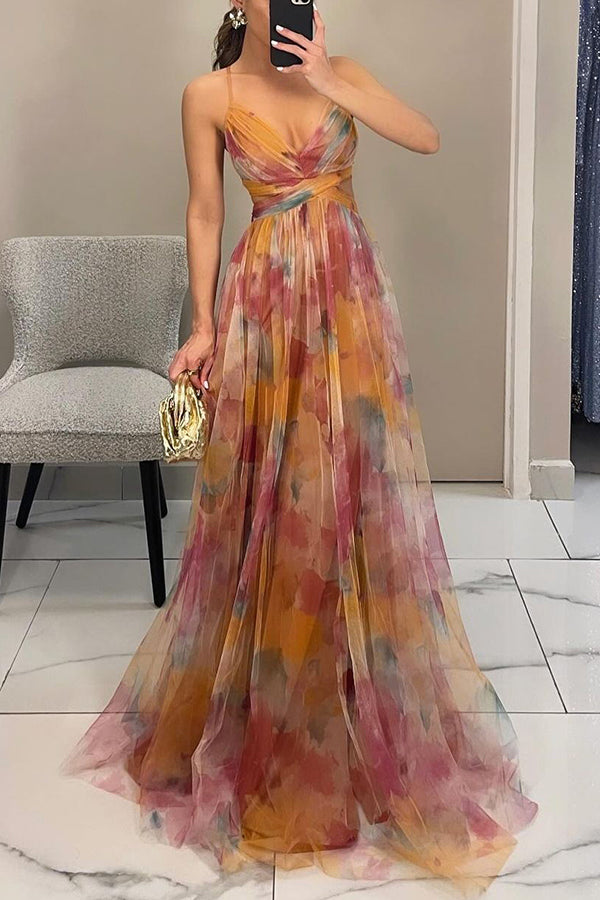 Zana Lange dames zomerjurk met bloemenprint
