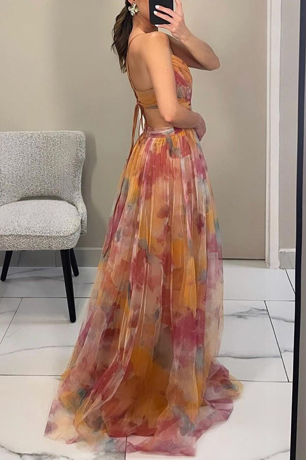 Zana Lange dames zomerjurk met bloemenprint