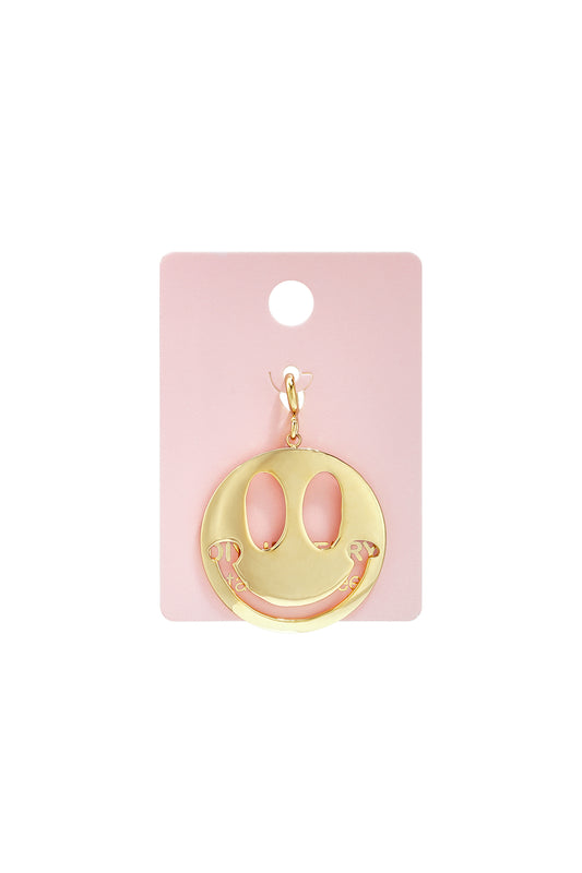 Sieradenonderdelen van roestvrij staal met een lachend gezichtje, eenvoudige dagelijkse sieraden uit de Simple-serie voor dames.