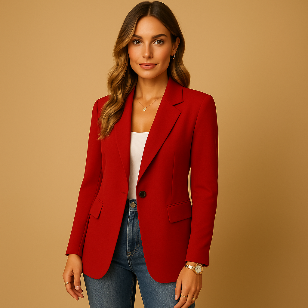 Getailleerde damesblazer met comfortabele, flatterende pasvorm | Mira