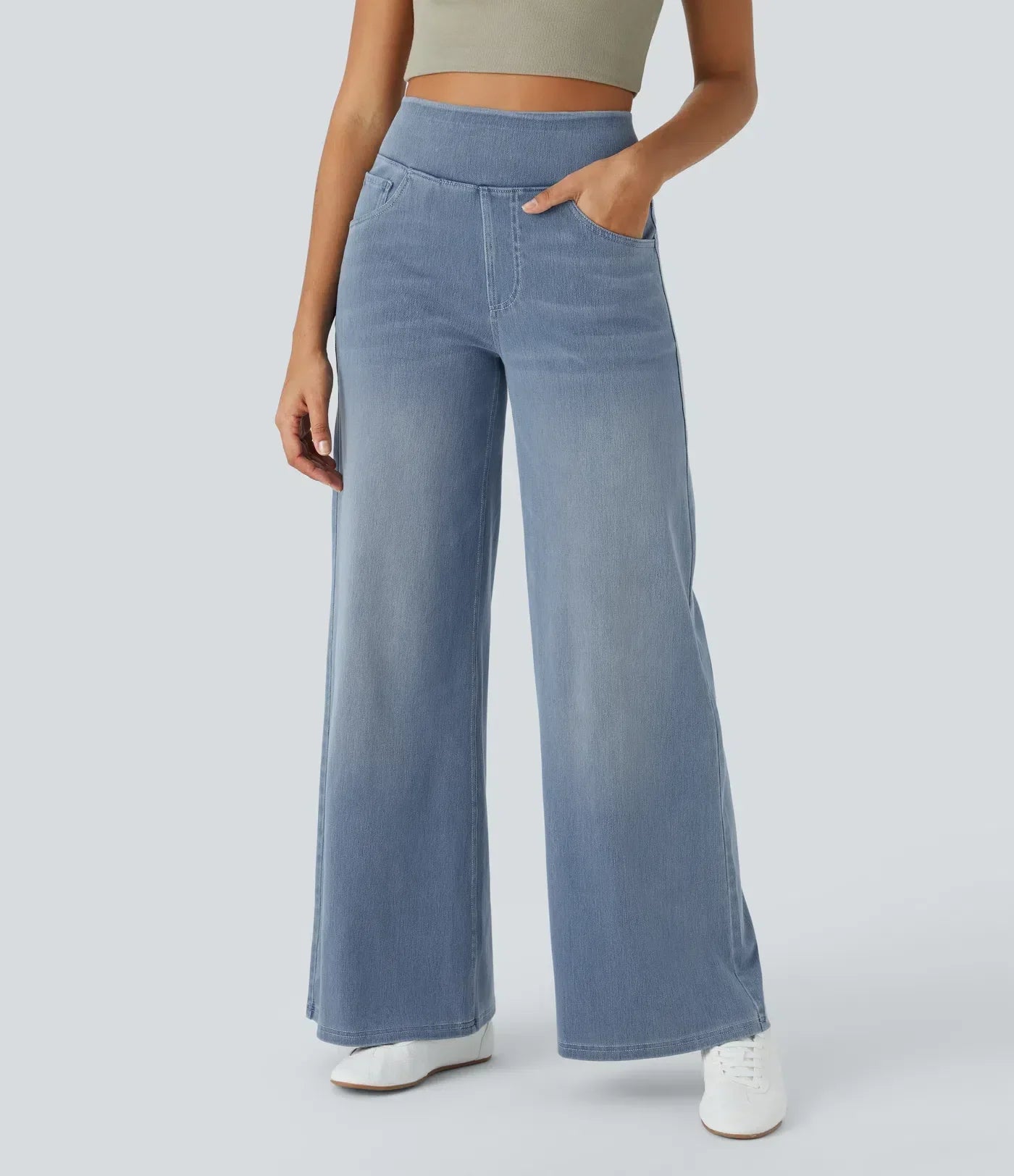 Lynn Comfortabele broek met stretch en hoge taille