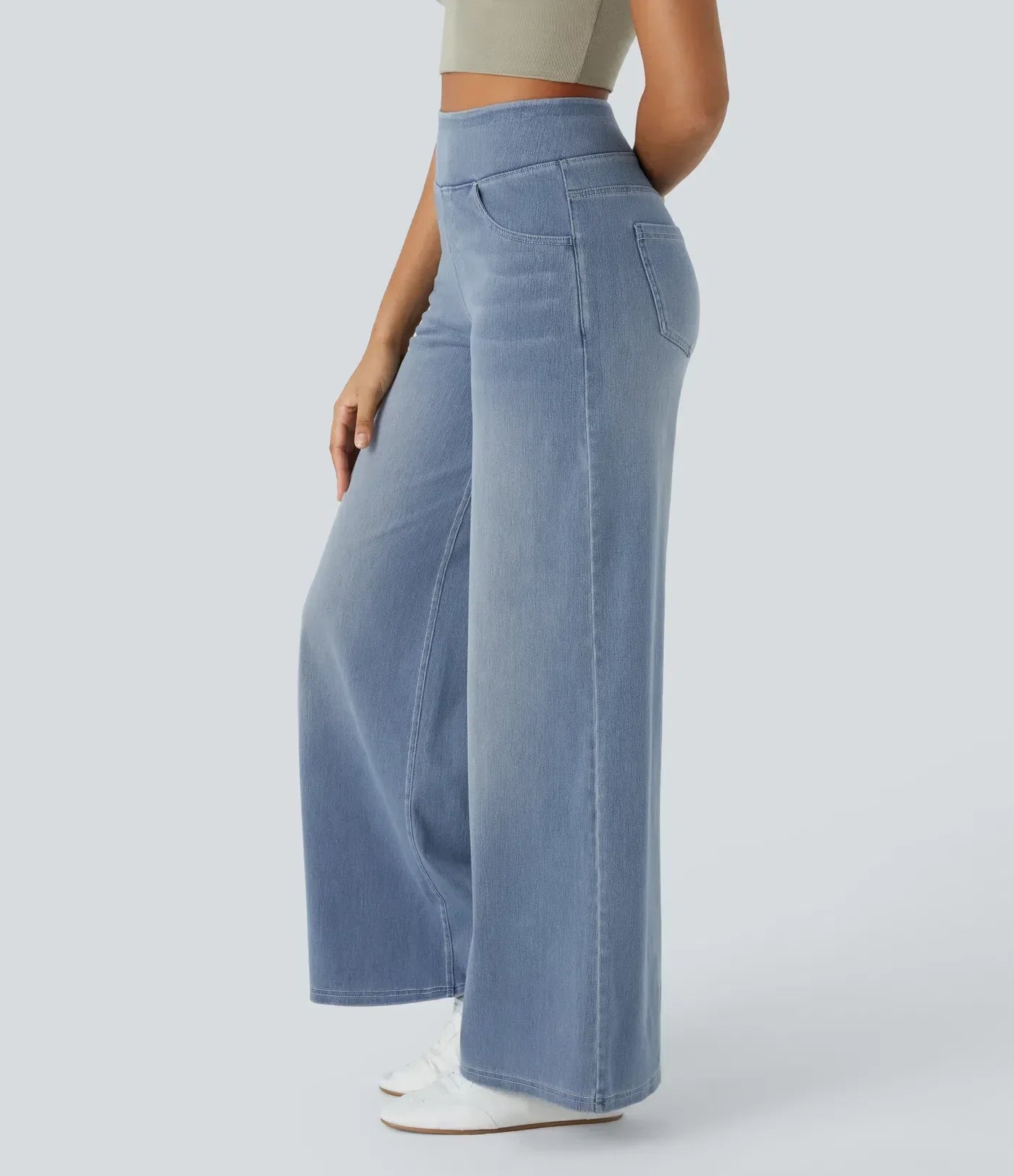Lynn Comfortabele broek met stretch en hoge taille