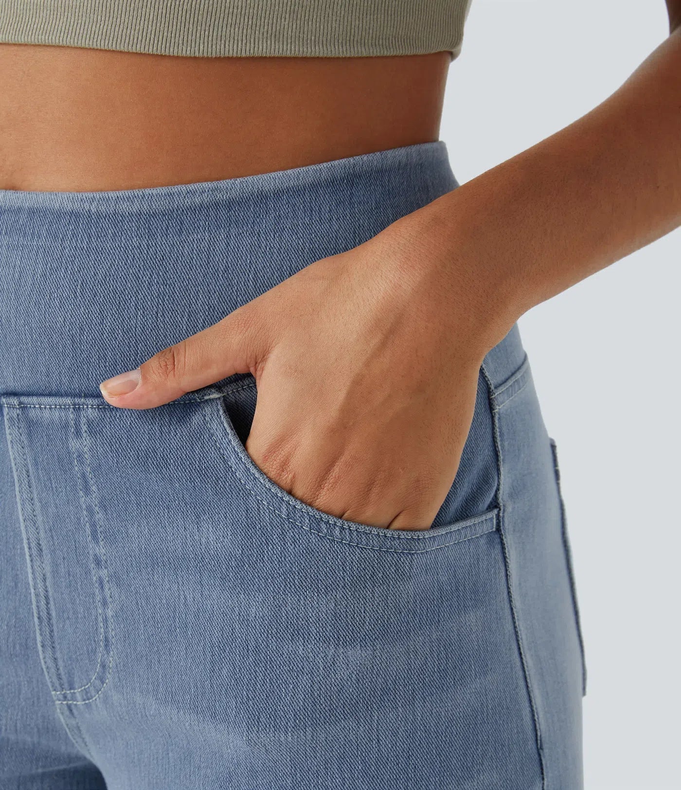 Lynn Comfortabele broek met stretch en hoge taille