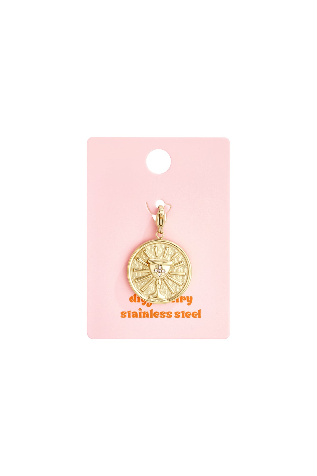 Sieraden bedel beker op munt DIY