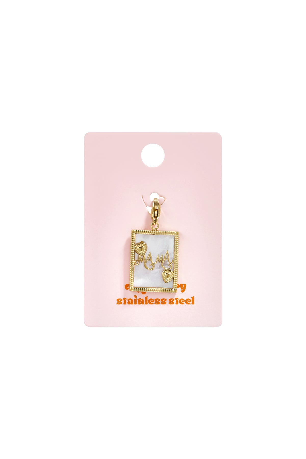 Sieraden bedel paarelmoer fotolijstje mama DIY