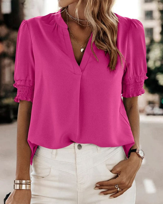 Elegante V-hals damesblouse – Anna