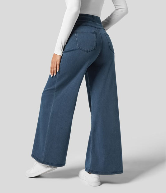 Lynn Comfortabele broek met stretch en hoge taille