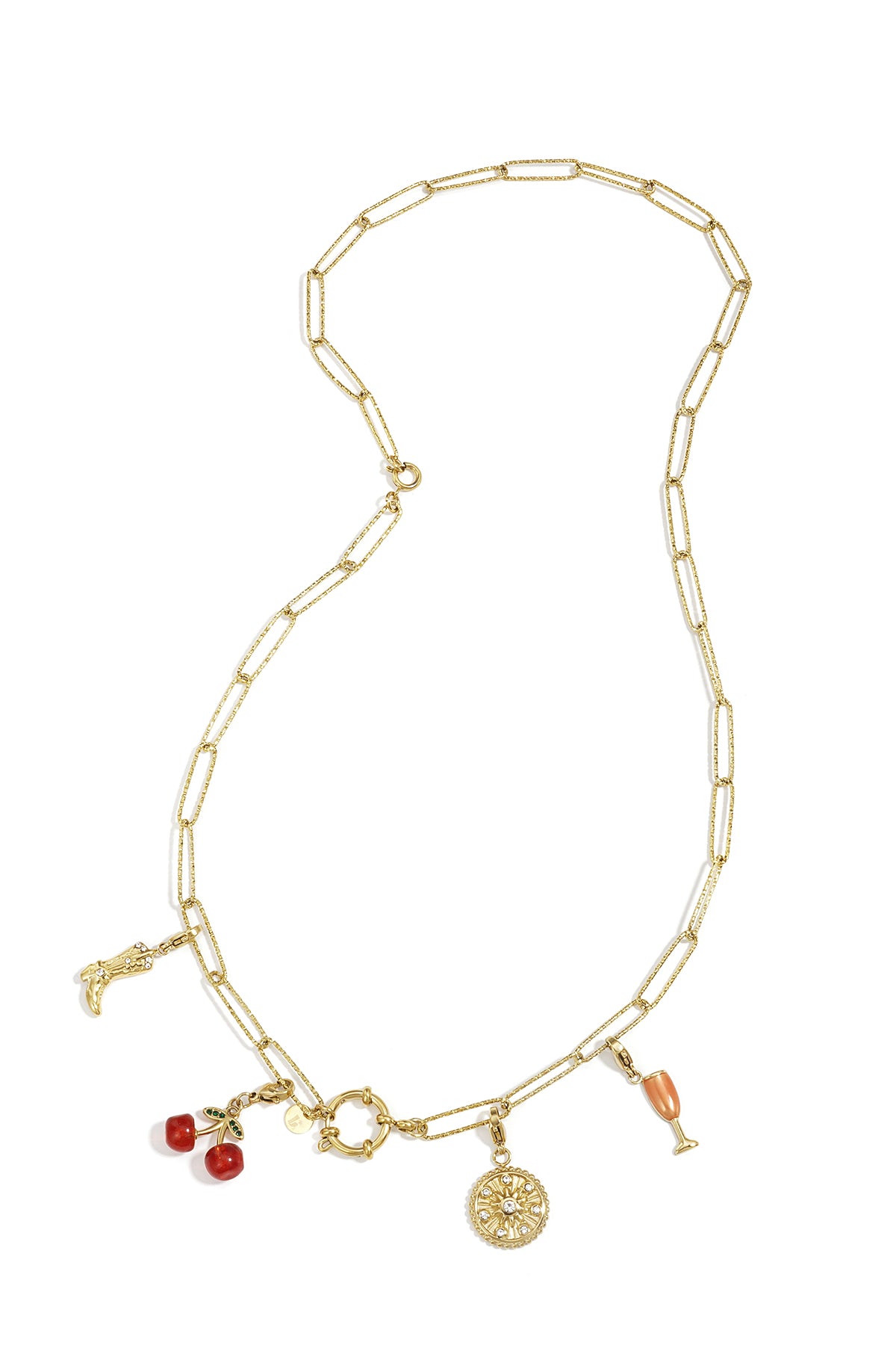 2-in-1 ketting en armband met gestructureerde schakels