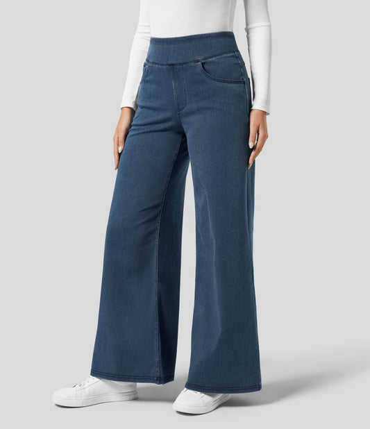 Lynn Comfortabele broek met stretch en hoge taille