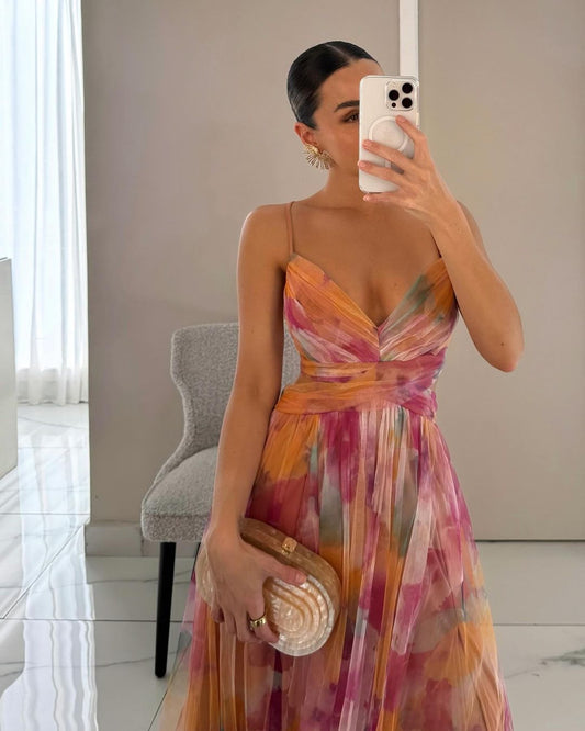Zana Lange dames zomerjurk met bloemenprint
