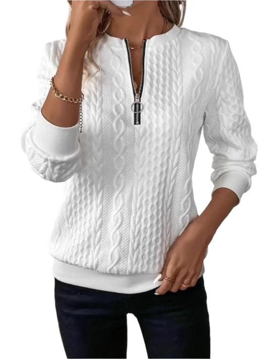 Stijlvol Dames Sweatshirt met Halve Rits