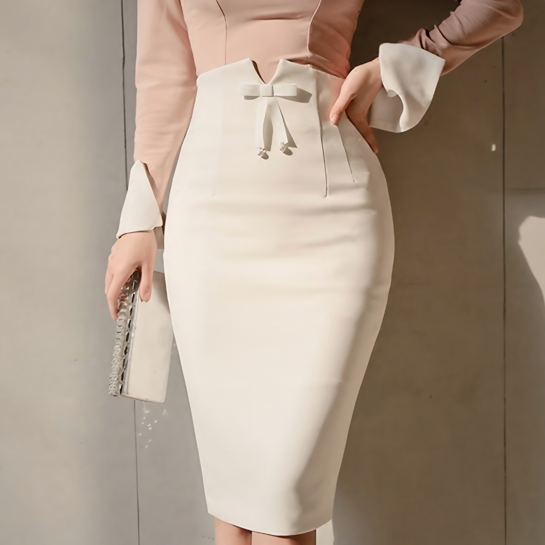 Trendy Damesrok met Elegante Strik