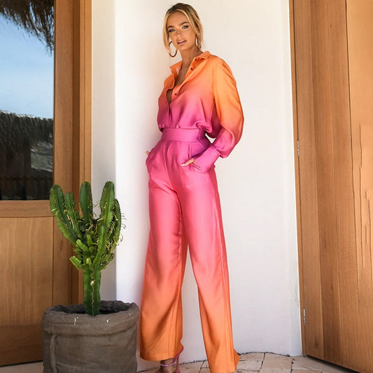 Joyce - Elegante Tweedelige Dames set stijlvol met Rechte Pijpen