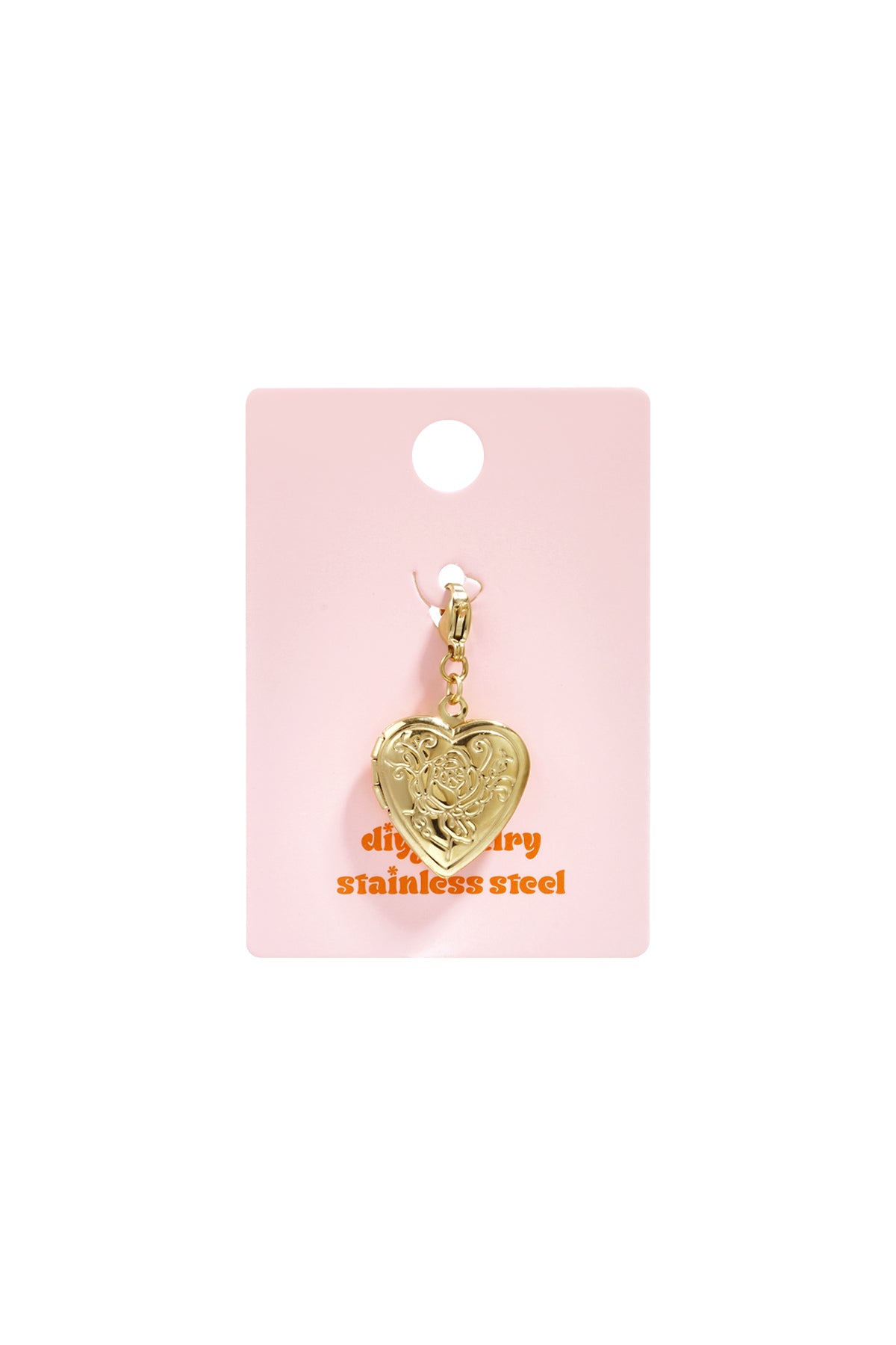 Sieraden bedel hart hanger foto roos DIY