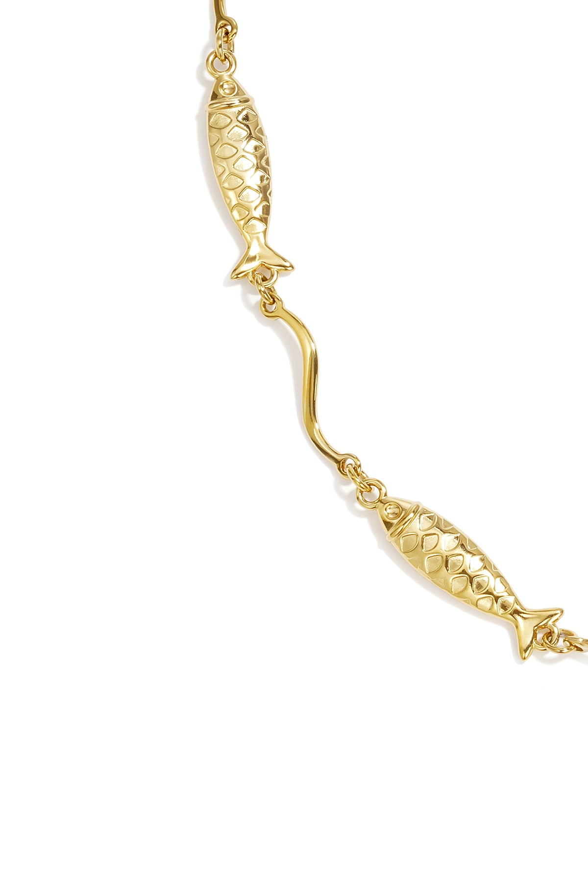 Roestvrijstalen ketting met vismotief, eenvoudige dagelijkse sieraden uit de Simple Series voor dames.