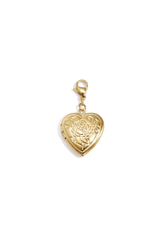 Sieraden bedel hart hanger foto roos DIY