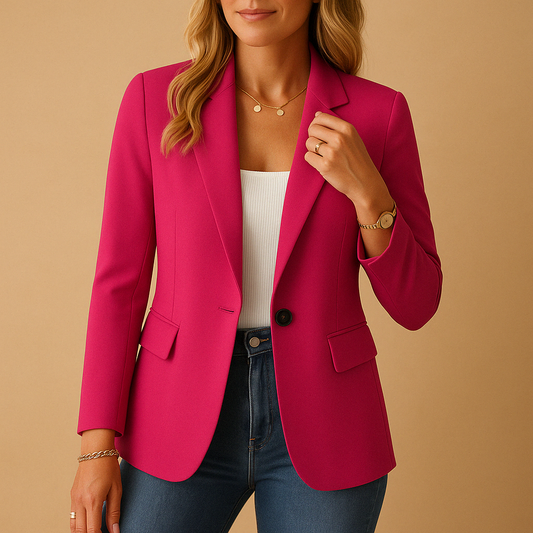 Getailleerde damesblazer met comfortabele, flatterende pasvorm | Mira